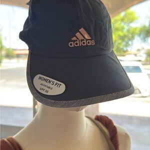Adidas Women's Black Cap with Rose Gold Logo